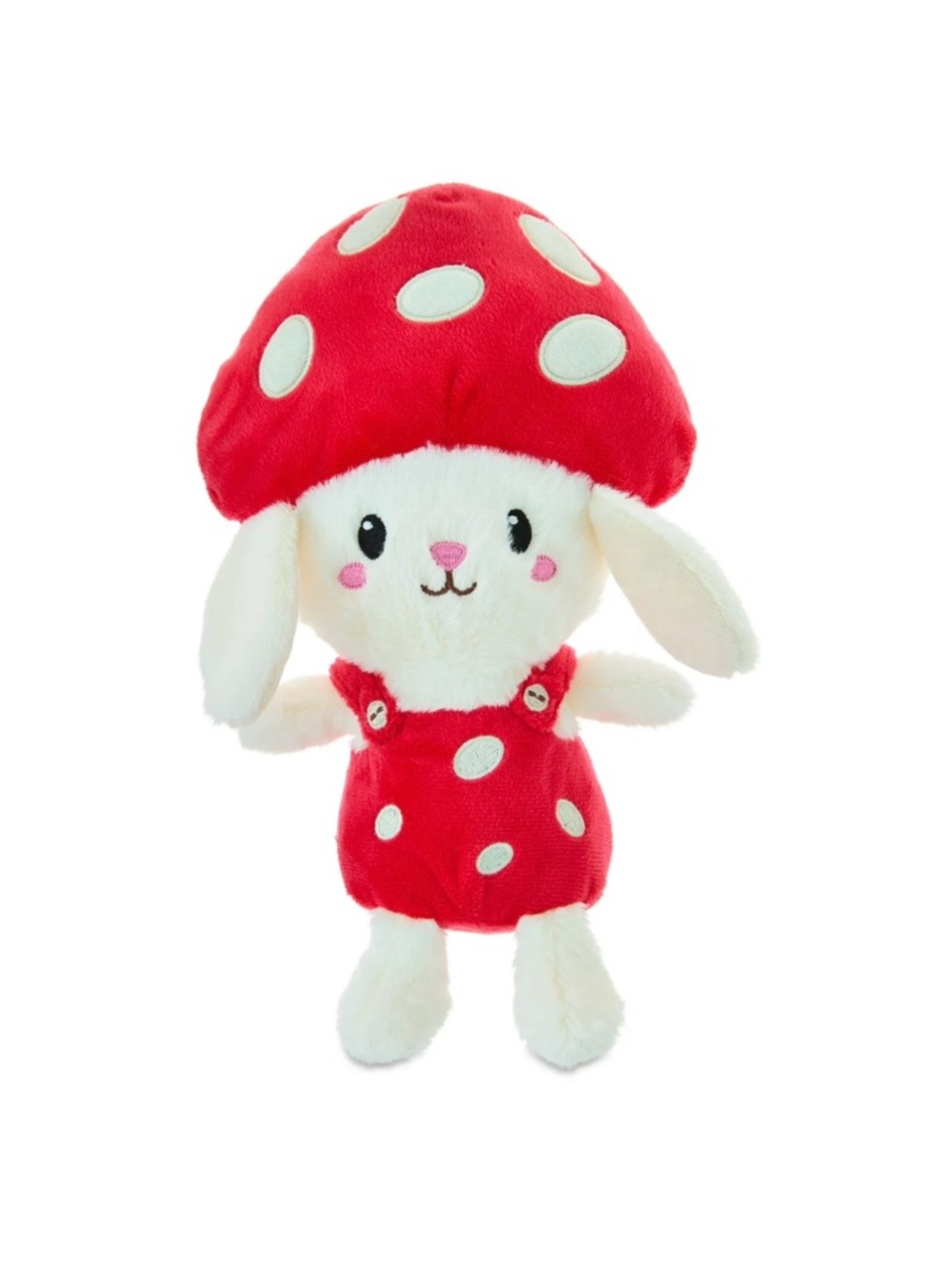 Way To‎ Celebrate 9" Small Red & White Mushroom Bunny Plush Easter Spring- NWT